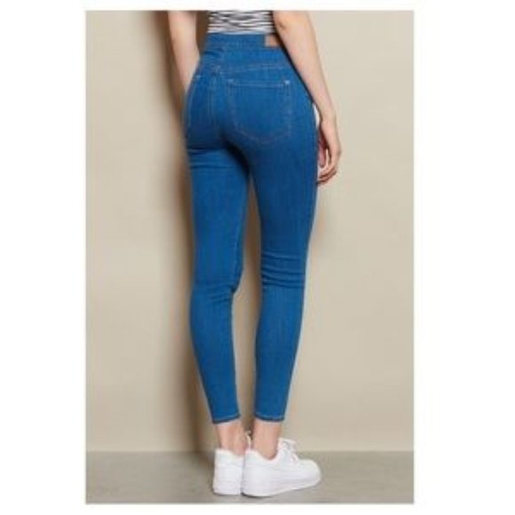 Garage Blue 70s Roller Jeggings - Picture 1 of 5